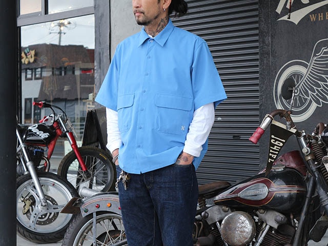 (50% OFF)��4����BLUCO/�֥륳��2024SS��Big Pocket S/S Work Shirts/�ӥå��ݥ��åȥ��硼�ȥ��꡼�֥������ġ�(143-21-002)