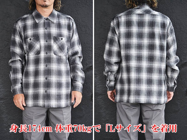 全3色【BLUCO/ブルコ】2024AW「Ombre Check flannel Shirts/オンブレ