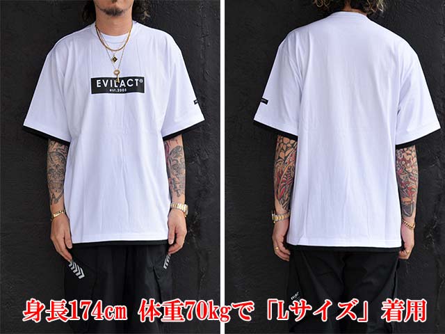 ��2����EVILACT/�����֥륢���ȡ�2025SS��Layerd S/S Tee/�쥤�䡼�ɥ��硼�ȥ��꡼��Tee��(EA25-ACT1-T07)