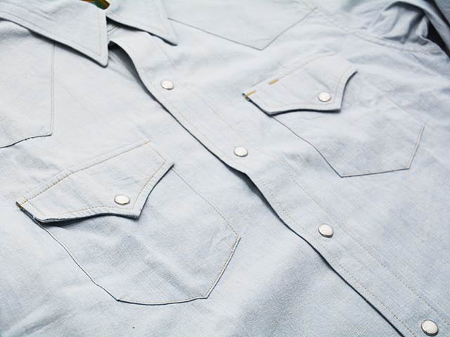 ��MODUCT/������ȡ�2026FW��SELVEDGE CHAMBRAY L/S WESTERN SHIRT/����ӥå������֥졼���󥰥��꡼�֥��������󥷥�ġ�(MO29760)