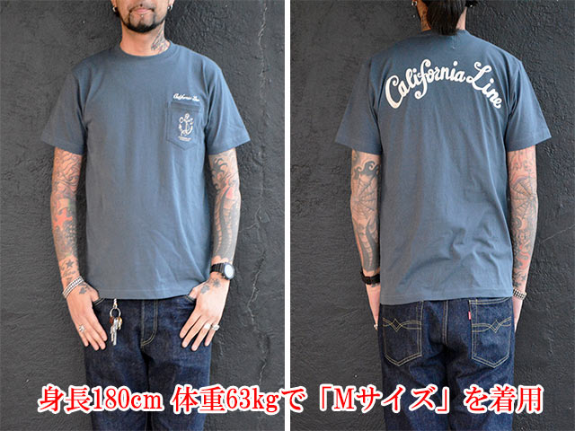 (50% OFF)��5����CALIFORNIA LINE/����ե���˥��饤���2023SS��Chain Embroidery Crew Neck Pocket Tee/�������󥨥�֥������꡼���롼�ͥå��ݥ��å�Tee��