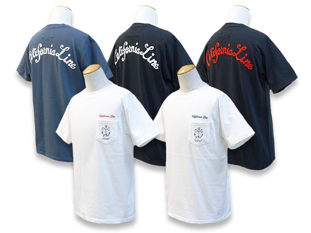 (50% OFF)��5����CALIFORNIA LINE/����ե���˥��饤���2023SS��Chain Embroidery Crew Neck Pocket Tee/�������󥨥�֥������꡼���롼�ͥå��ݥ��å�Tee��