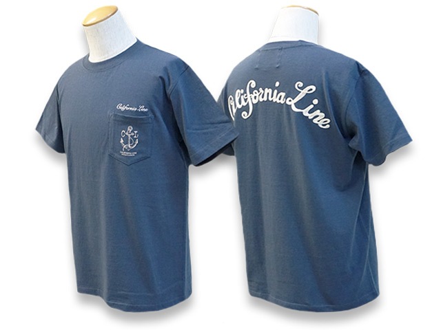 (50% OFF)��5����CALIFORNIA LINE/����ե���˥��饤���2023SS��Chain Embroidery Crew Neck Pocket Tee/�������󥨥�֥������꡼���롼�ͥå��ݥ��å�Tee��