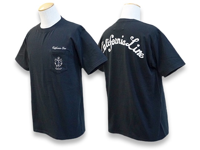 (50% OFF)��5����CALIFORNIA LINE/����ե���˥��饤���2023SS��Chain Embroidery Crew Neck Pocket Tee/�������󥨥�֥������꡼���롼�ͥå��ݥ��å�Tee��