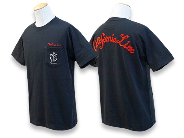 (50% OFF)��5����CALIFORNIA LINE/����ե���˥��饤���2023SS��Chain Embroidery Crew Neck Pocket Tee/�������󥨥�֥������꡼���롼�ͥå��ݥ��å�Tee��