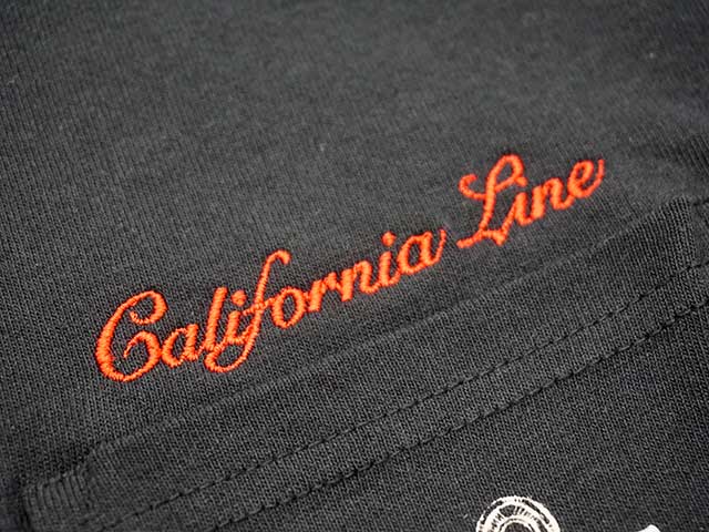 (50% OFF)��5����CALIFORNIA LINE/����ե���˥��饤���2023SS��Chain Embroidery Crew Neck Pocket Tee/�������󥨥�֥������꡼���롼�ͥå��ݥ��å�Tee��