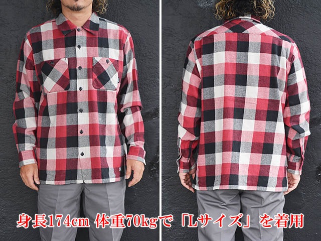 ��3����BLUCO/�֥륳��2024AW��Buffalo Check flannel Shirts/�Хåե����������å��ե��ͥ륷��ġ�(145-11-048)