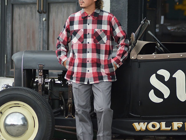 ��3����BLUCO/�֥륳��2024AW��Buffalo Check flannel Shirts/�Хåե����������å��ե��ͥ륷��ġ�(145-11-048)