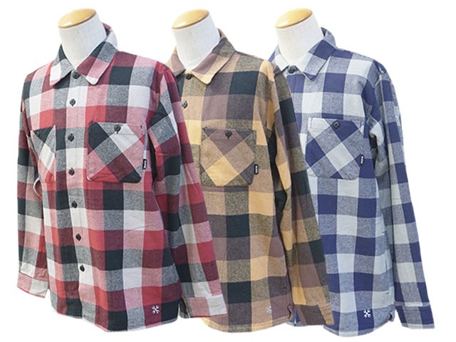 ��3����BLUCO/�֥륳��2024AW��Buffalo Check flannel Shirts/�Хåե����������å��ե��ͥ륷��ġ�(145-11-048)