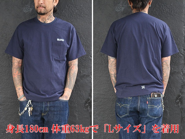 ��4����BLUCO/�֥륳��2024SS��Pocket Tee��Logo��/�ݥ��å�Tee�ɥ����ɡ�(143-22-004)