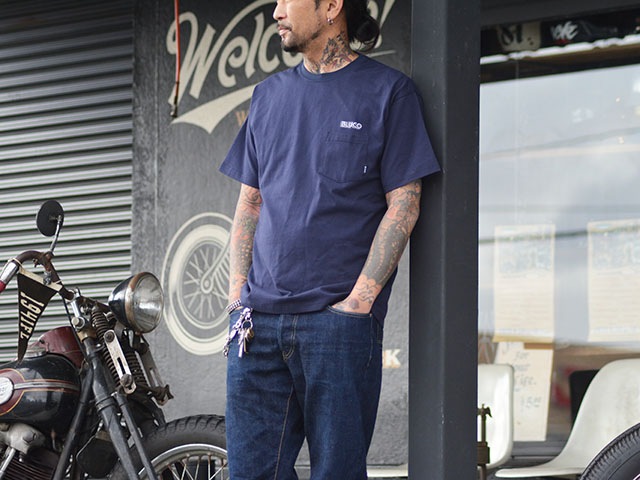 ��4����BLUCO/�֥륳��2024SS��Pocket Tee��Logo��/�ݥ��å�Tee�ɥ����ɡ�(143-22-004)