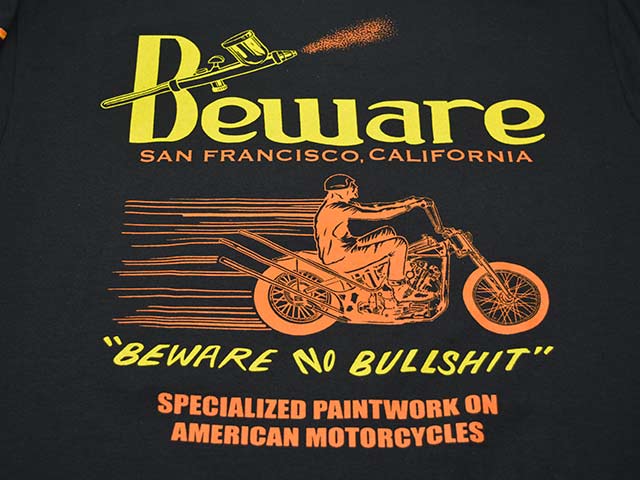 ��BEWARE CHOPPERS/�ӥ���������åѡ����ۡ�Printed L/S Tee��NO BULLSHIT��/�ץ��ƥåɥ��󥰥��꡼��Tee�ɥΡ��֥륷�åȡɡ�