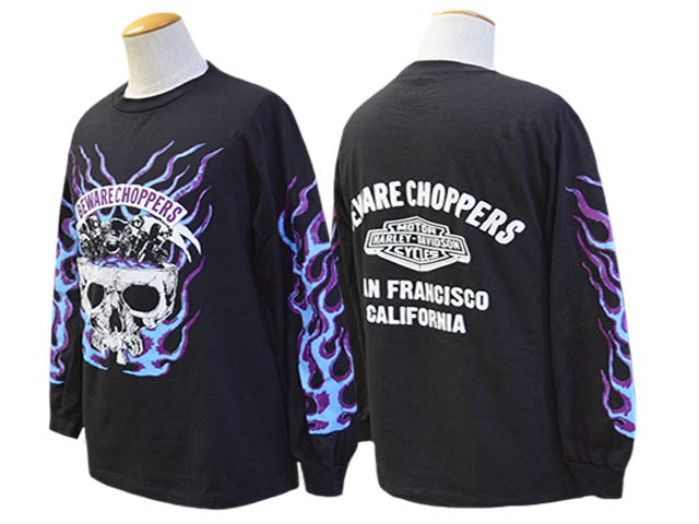 ��BEWARE CHOPPERS/�ӥ���������åѡ����ۡ�Printed L/S Tee��KOOL HEAD��/�ץ��ƥåɥ��󥰥��꡼��Tee�ɥ�����إåɡɡ�