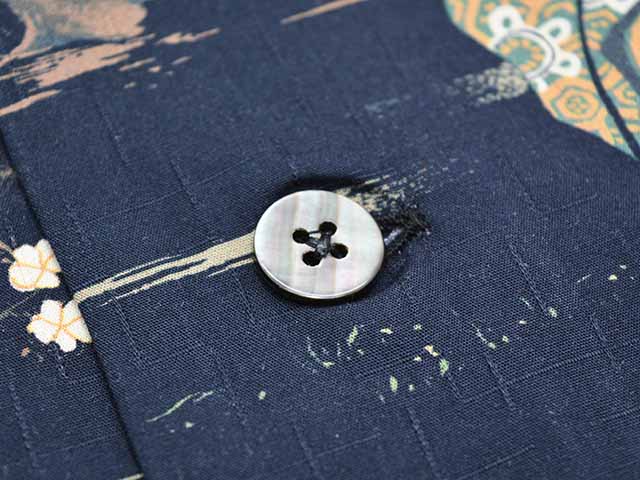 ��BLACK SIGN/�֥�å��������2025SS��Three Quarter Sleeve Night Hawaiian Shirt��Kuniyoshi Utagawa��/���꡼�������������꡼�֥ʥ��ȥϥ磻���󥷥�ġɲ��� ��˧�ɡ�(BSSL-25110)