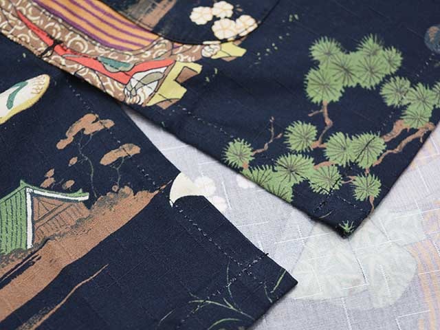 ��BLACK SIGN/�֥�å��������2025SS��Three Quarter Sleeve Night Hawaiian Shirt��Kuniyoshi Utagawa��/���꡼�������������꡼�֥ʥ��ȥϥ磻���󥷥�ġɲ��� ��˧�ɡ�(BSSL-25110)