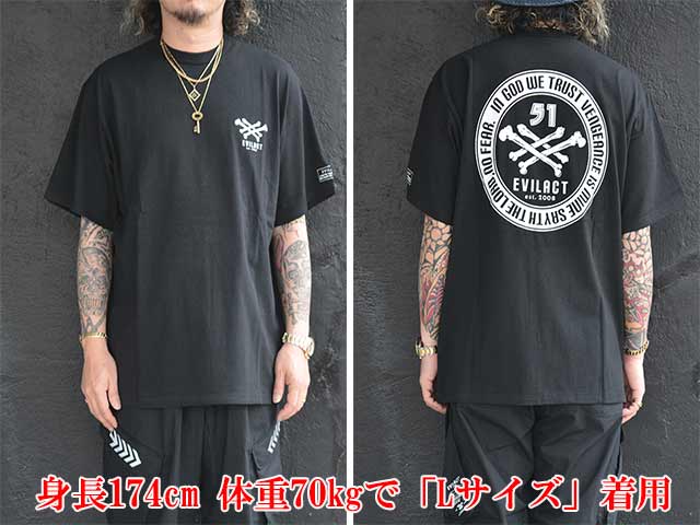 ��3����EVILACT/�����֥륢���ȡ�2025SS��Cross Bone S/S Tee/�������ܡ��󥷥硼�ȥ��꡼��Tee��(EA25-ACT1-T05)