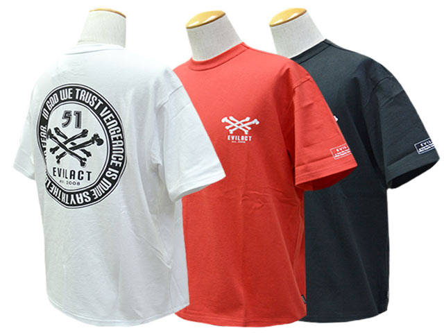 ��3����EVILACT/�����֥륢���ȡ�2025SS��Cross Bone S/S Tee/�������ܡ��󥷥硼�ȥ��꡼��Tee��(EA25-ACT1-T05)