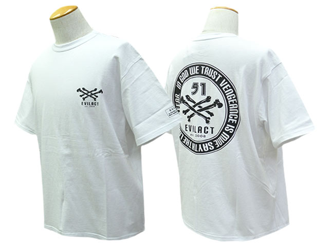 ��3����EVILACT/�����֥륢���ȡ�2025SS��Cross Bone S/S Tee/�������ܡ��󥷥硼�ȥ��꡼��Tee��(EA25-ACT1-T05)