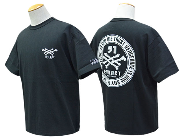 ��3����EVILACT/�����֥륢���ȡ�2025SS��Cross Bone S/S Tee/�������ܡ��󥷥硼�ȥ��꡼��Tee��(EA25-ACT1-T05)