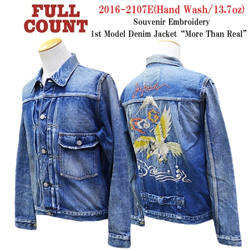 ��FULLCOUNT/�ե륫����ȡۡ�Souvenir Embroidery 1st Model Denim Jacket��More Than Real��/�����٥˥�����֥������꡼�ե������ȥ�ǥ�ǥ˥ॸ�㥱�åȡɥ⥢����ꥢ��ɡ�(2016-2107E/13.7oz)