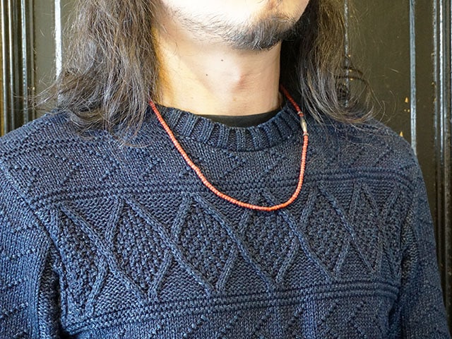 革財布・革製品のビーズ屋｜ホワイトハート ロングネックレス