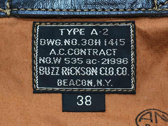 ��BUZZ RICKSON'S/�Х��ꥯ���󥺡ۡ�Type A-2 ��CONTRACT No.W535 ac-21996 BUZZ RICKSON CLO.CO.�� 460th BOMB.GROUP��(BR80689)