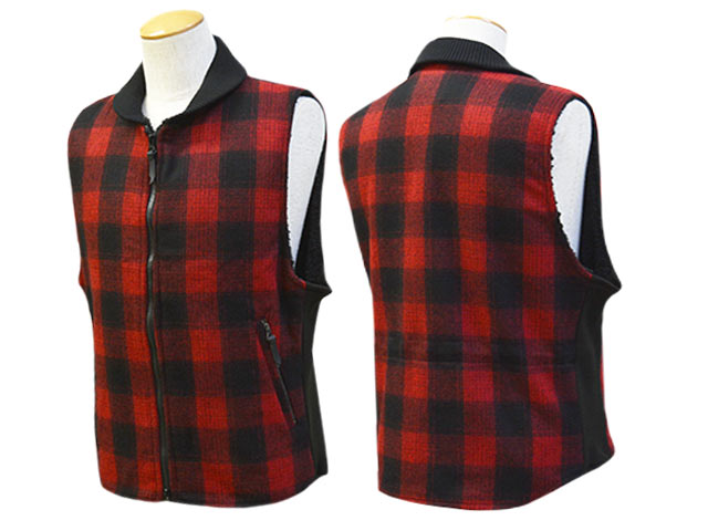 ENFOLD☆ 2023AW SKIN VEST ☆ブラック 肌寒い春先にも♪ SKULL FLIGHT/スカルフライト】2023AW「Riders Lumberjack Vest