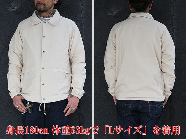 ブルコ bluco コーチジャケット チンスト付きSサイズ 全5色【BLUCO/ブルコ】2024SS「60/40 Chin Strap Coach Jacket