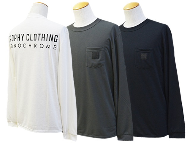 ��3����TROPHY CLOTHING/�ȥ��ե������������󥰡ۡ�Monochrome Logo RD L/S Tee/��Υ����������RD���󥰥��꡼��Tee��(TRMN-201)