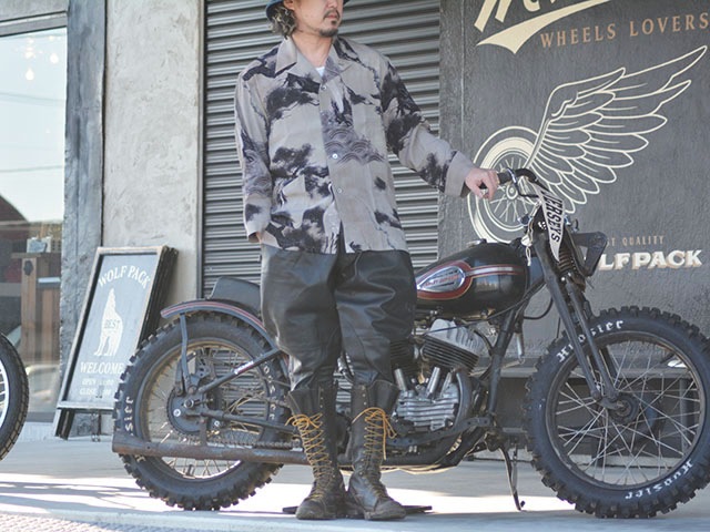 ��BLACK SIGN/�֥�å��������2025SS��Three Quarter Sleeve Night Hawaiian Shirt��Jyakuchu Ito��/���꡼�������������꡼�֥ʥ��ȥϥ磻���󥷥�ġɰ�ƣ ���աɡ�(BSSL-25111)