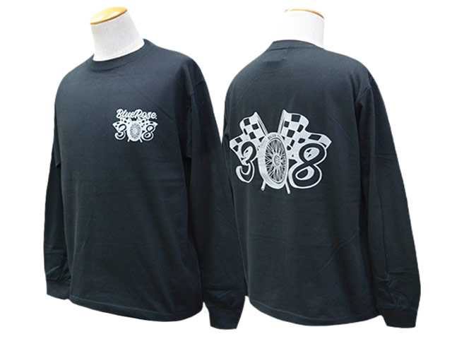 ��BLUE ROSE.308/�֥롼������.308�ۡ�High Quality Crew Neck L/S Tee��Wheel Flag"/�ϥ�������ƥ������롼�ͥå����󥰥��꡼��Tee�ɥۥ�����ե�å��ɡ�
