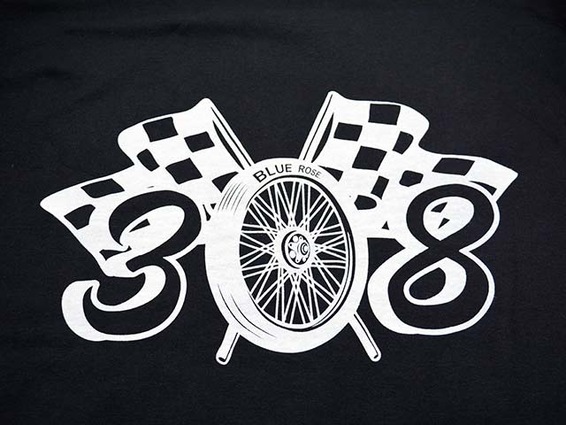 ��BLUE ROSE.308/�֥롼������.308�ۡ�High Quality Crew Neck L/S Tee��Wheel Flag"/�ϥ�������ƥ������롼�ͥå����󥰥��꡼��Tee�ɥۥ�����ե�å��ɡ�