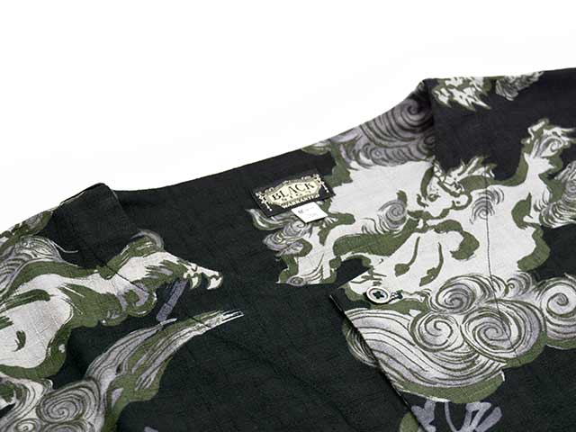 ��BLACK SIGN/�֥�å��������2025SS��Night Shirts��Japanese Lion��/�ʥ��ȥ���ġɥ���ѥˡ����饤����ɡ�(BSSL-25103)