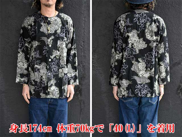��BLACK SIGN/�֥�å��������2025SS��Night Shirts��Japanese Lion��/�ʥ��ȥ���ġɥ���ѥˡ����饤����ɡ�(BSSL-25103)