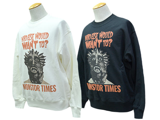 ��2����MONSTOR TIMES/��󥹥ȥ������ॺ��2025AW��MONSTOR GREETING SWEAT SHIRTS��WHO ELSE WOULD WANT TO?��/��󥹥ȥ����꡼�ƥ��󥰥������åȥ���ġ�(25AW-MT-005)