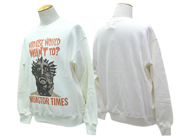 ��2����MONSTOR TIMES/��󥹥ȥ������ॺ��2025AW��MONSTOR GREETING SWEAT SHIRTS��WHO ELSE WOULD WANT TO?��/��󥹥ȥ����꡼�ƥ��󥰥������åȥ���ġ�(25AW-MT-005)