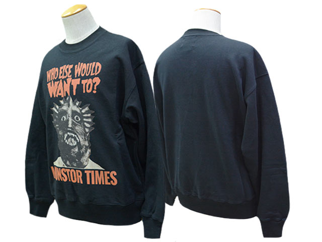 ��2����MONSTOR TIMES/��󥹥ȥ������ॺ��2025AW��MONSTOR GREETING SWEAT SHIRTS��WHO ELSE WOULD WANT TO?��/��󥹥ȥ����꡼�ƥ��󥰥������åȥ���ġ�(25AW-MT-005)