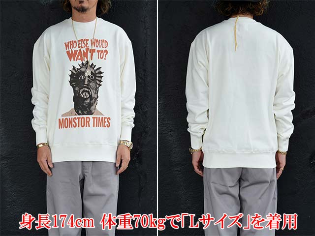 ��2����MONSTOR TIMES/��󥹥ȥ������ॺ��2025AW��MONSTOR GREETING SWEAT SHIRTS��WHO ELSE WOULD WANT TO?��/��󥹥ȥ����꡼�ƥ��󥰥������åȥ���ġ�(25AW-MT-005)