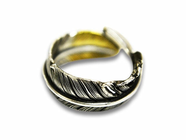 CHOOKE/チョーク】「Half Dollar Feather Ring”Gold Wing Tip K22
