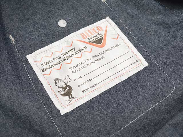 ��3����BLUCO/�֥륳��2024SS��Chambray L/S Work Shirts/�����֥졼���󥰥��꡼�֥������ġ�(141-11-121)