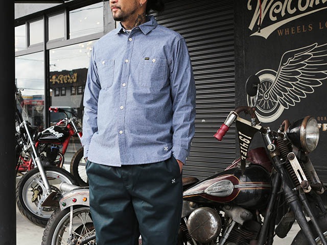 ��3����BLUCO/�֥륳��2024SS��Chambray L/S Work Shirts/�����֥졼���󥰥��꡼�֥������ġ�(141-11-121)