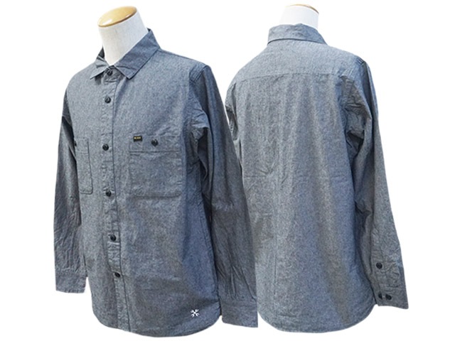 ��3����BLUCO/�֥륳��2024SS��Chambray L/S Work Shirts/�����֥졼���󥰥��꡼�֥������ġ�(141-11-121)