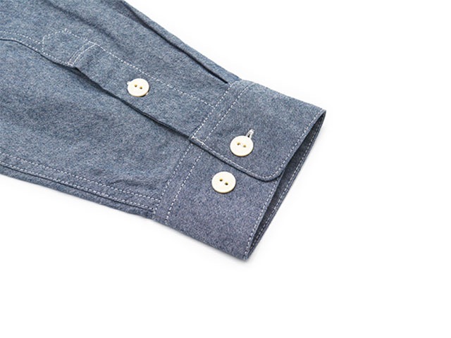 ��3����BLUCO/�֥륳��2024SS��Chambray L/S Work Shirts/�����֥졼���󥰥��꡼�֥������ġ�(141-11-121)
