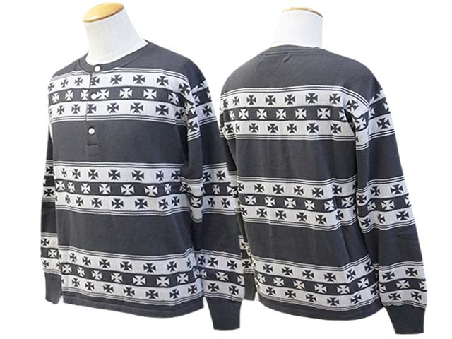 ��3����DAZZLE SUGAR/�����륷�奬����2024AW��Jacquard Henley L/S Tee/���㥬���ɥإ�꡼���󥰥��꡼��Tee��