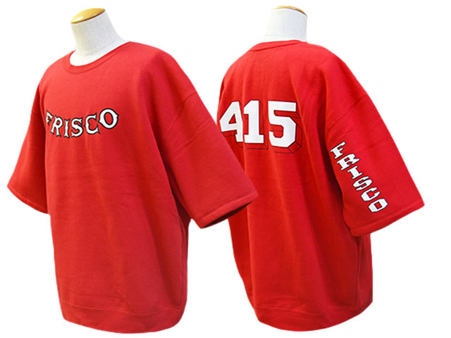 【希少】FRISCO フリスコ 415 Clothing　ゲットバックウィップ 全2色【415 CLOTHING/415クロージング】「Chop Sleeve Crew Neck Sweat