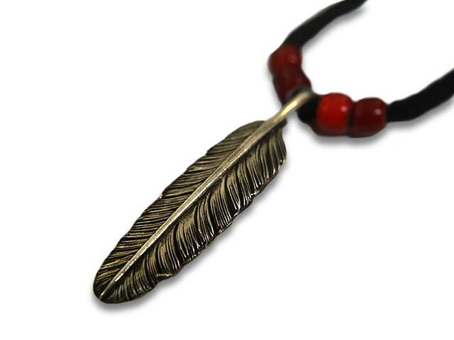 CHOOKEシルバーアクセサリー CHOOKE/チョーク】「Silver Dollar Feather Pendant Top”Straight