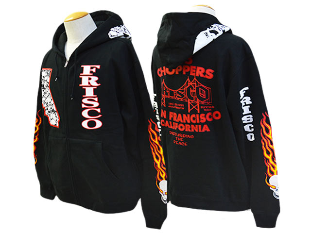 415 CLOTHING/415󥰡ۡPrinted Zip HoodieSKULL&FRISCO/ץƥåɥåץաǥɥեꥹɡ