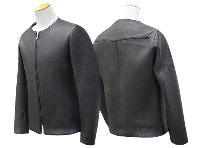 ��2����FINE CREEK&CO/�ե����󥯥꡼������ɥ����ۡ�Collarless Single Riders Jacket��Heavy Weight Bud Deer��/���顼�쥹���󥰥�饤���������㥱�åȡɥإӡ��������ȥХɥǥ����ɡ�(ACJK072)