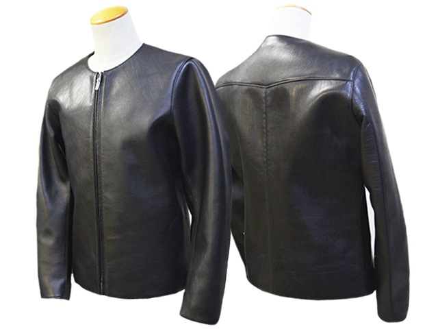 ��FINE CREEK LEATHERS/�ե����󥯥꡼���쥶�����ۡ�Collarless Single Riders Jacket��Bud-5��/���顼�쥹���󥰥�饤���������㥱�åȡɥХ�-5�ɡ�(FCJK031)