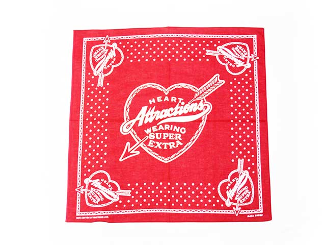 ��2����ATTRACTIONS/���ȥ饯����󥺡ۡߡ�MASA SCLULP/�ޥ�������ס�2026SS��Heart Attractions Bandana/�ϡ��ȥ��ȥ饯����󥺥Х���ʡ�(AM0010)